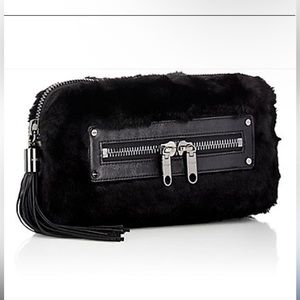 Milly Skylar Faux Fur clutch bag Apres Ski chic